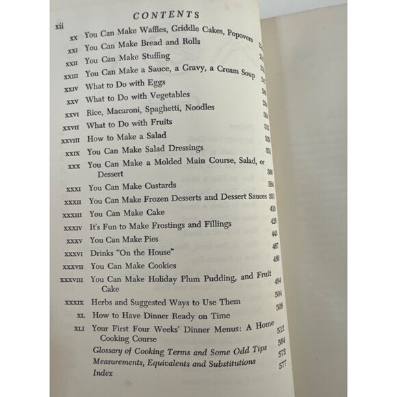 Vtg 1954 The Easy Way To Good Cooking Gwen French HC Cookbook Recipes First Ed - Picture 8 of 16